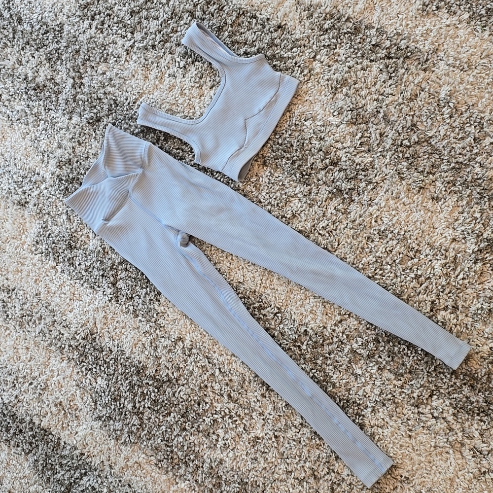 Year of Ours XS Baby Blue Set
